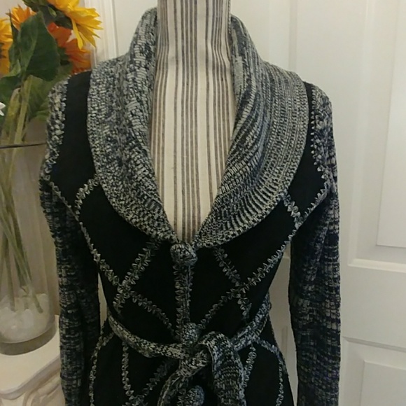 VTG- Kmart Suede N Knit Patchwork Belted Jacket - Picture 2 of 8